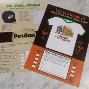 Poulan T-Shirt & Hat Advertisement Loggers Cut It Better Don'T Try To Say It Poo