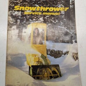 Snow Thrower Blower Service Manual 1St Edition 1979 Repair Maintenace Book Ssm-1