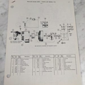 Poulan Illustrated Service Parts List Manual Catalog Chainsaws Model 71A 1971