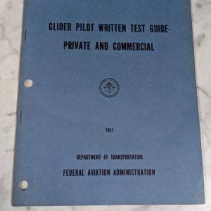 Glider Pilot Written Test Guide Private Commercial Ac 61-43 1967 D.O.T. Aviation