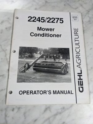 Gehl Ag Operator'S Service Manual Mc2245 Mc2275 907091 Mower Conditioner