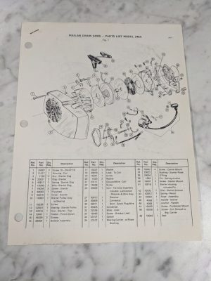 Poulan Illustrated Chain Saws Service Parts List Manual Catalog Model 245A 1971
