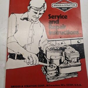 Briggs & Stratton Service & Repair Instruction Book Manual 1984 270-962 Engine