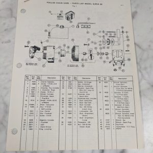 Poulan Illustrated Chainsaw Service Part List Manual Catalog Model Super 68 1971