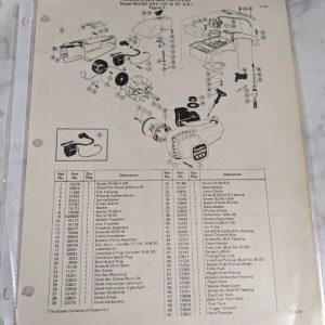 Poulan Illustrated Chain Saws Service Parts List Manual Model Micro Xxv 1978