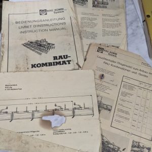 Rau-Kombimat System Instruction Operator Service Manual – Damaged See Photo