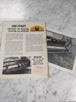 Sund 600 Series Raking Pickup Operator Manual Installation 670 690 611 50 56 59