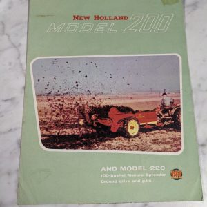 New Holland Model 200 220 100 Bushel Manure Spreader Sales Brochure Literature