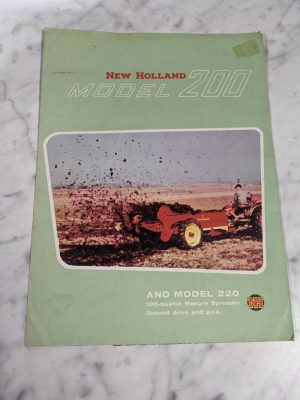 New Holland Model 200 220 100 Bushel Manure Spreader Sales Brochure Literature