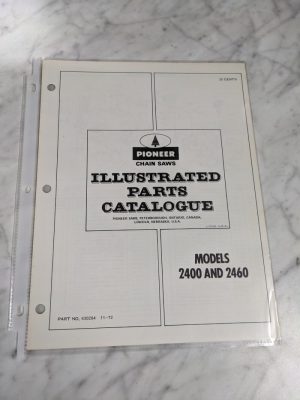 Pioneer Chain Saws Illustrated Service Parts List Manual 2400 2460 1972 430264