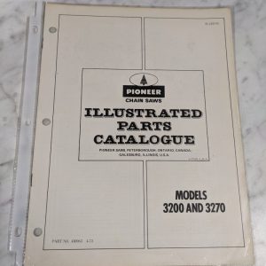 Pioneer Chain Saws Illustrated Service Parts List Manual 3200 3270 1972 430063