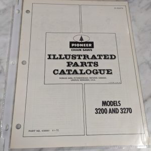 Pioneer Chainsaws Illustrated Service Parts List Manual 3200 3270 1972 430063