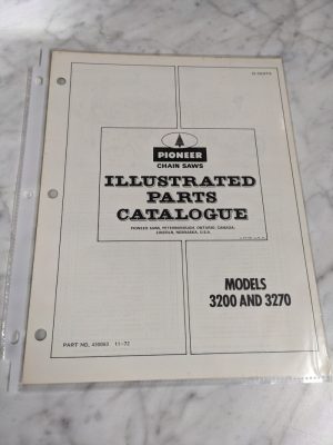 Pioneer Chainsaws Illustrated Service Parts List Manual 3200 3270 1972 430063