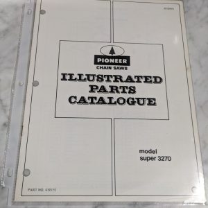 Pioneer Chainsaws Illustrated Service Parts List Manual Model Super 3270 430151