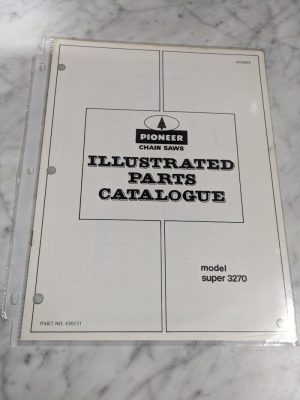 Pioneer Chainsaws Illustrated Service Parts List Manual Model Super 3270 430151