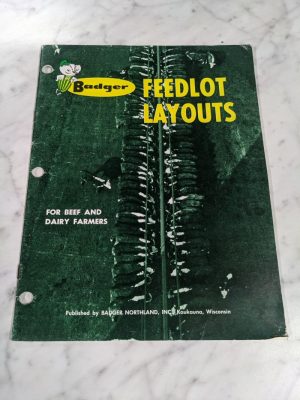 Badger Feedlot Layouts For Beef & Dairy Farmers Cattle Cows 1960