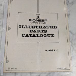 Pioneer Illustrated Service Parts List Manual Chain Saws Model P10 E100178