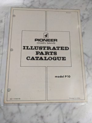 Pioneer Illustrated Service Parts List Manual Chain Saws Model P10 E100178
