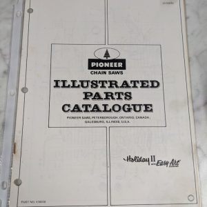 Pioneer Illustrated Service Parts List Manual Chain Saws Holiday Ii 430058