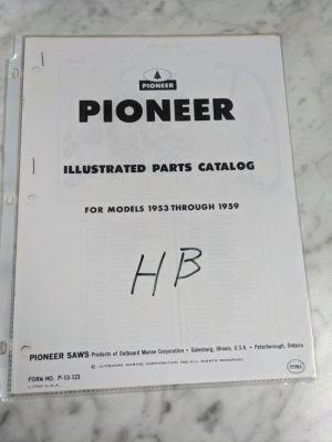 Pioneer Illustrated Service Parts List Manual Chain Saws Hb Models 1953-1959