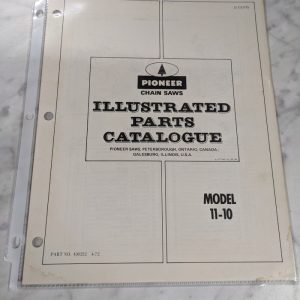 Pioneer Illustrated Service Parts List Manual Chain Saws Model 11-10 1972 430252