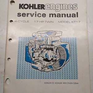 Kohler Engines Service Manual 4 Cycle 17 Hp Twin Model Kt17 1979 Tp-1294