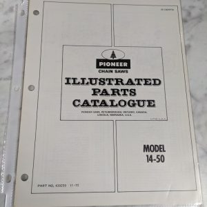 Pioneer Illustrated Chain Saws Service Parts List Manual Model 14-50 1972 430259