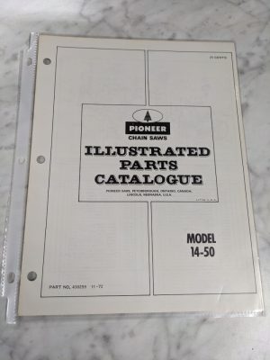 Pioneer Illustrated Chain Saws Service Parts List Manual Model 14-50 1972 430259