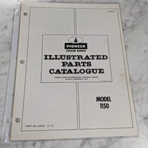 Pioneer Illustrated Chain Saws Service Parts List Manual Model 1150 1972 430255