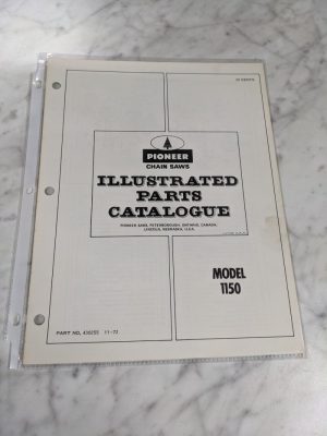 Pioneer Illustrated Chain Saws Service Parts List Manual Model 1150 1972 430255