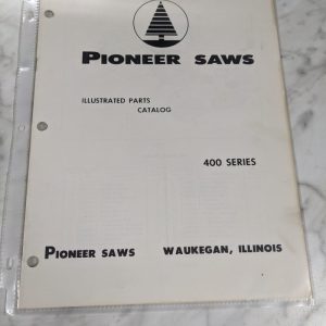 Pioneer Illustrated Chain Saws Service Parts List Manual Model 400 Series 1961