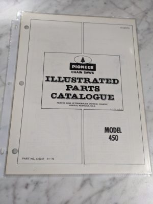 Pioneer Illustrated Chain Saws Service Parts List Manual Model 450 1972 430247