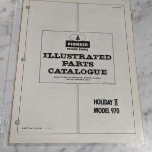 Pioneer Illustrated Chainsaw Service Part Manual List Holiday Ii 970 1972 430265