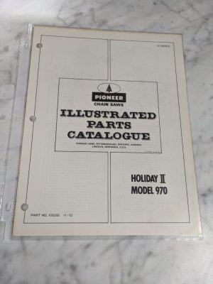 Pioneer Illustrated Chainsaw Service Part Manual List Holiday Ii 970 1972 430265