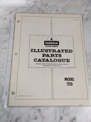 Pioneer Illustrated Chain Saws Service Parts Manual List Model 1120 1972 430253