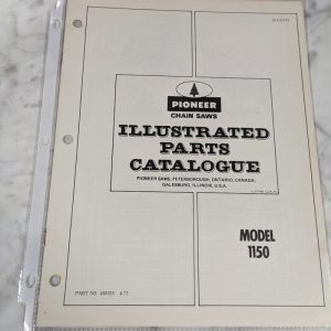 Pioneer Illustrated Chain Saws Service Parts Manual List Model 1150 1972 430255