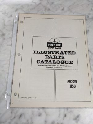 Pioneer Illustrated Chain Saws Service Parts Manual List Model 1150 1972 430255