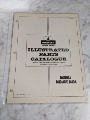 Pioneer Illustrated Chain Saws Service Parts Manual List Model 1410A 1972 430257