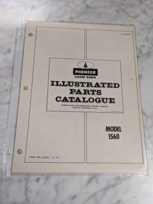 Pioneer Illustrated Chainsaws Service Parts Manual List Model 1560 1972 430261