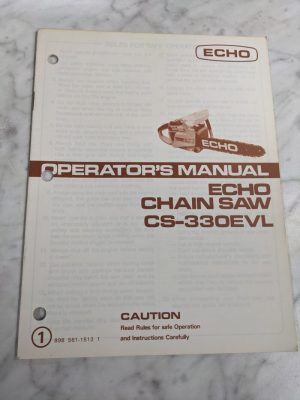 Echo Operator'S Owner Service Manual Parts List Book Chain Saw Cs-330Evl