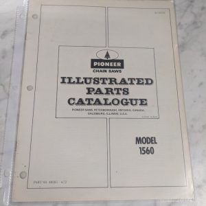 Pioneer Chain Saws Service Parts Manual Catalog List Model 1560 1972 430261