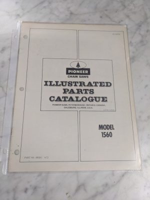 Pioneer Chain Saws Service Parts Manual Catalog List Model 1560 1972 430261