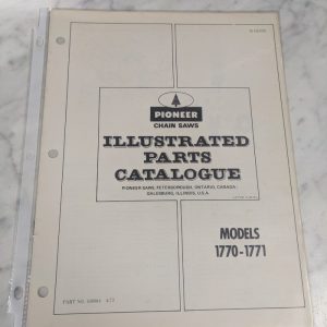 Pioneer Chain Saws Service Parts Manual Catalog List Model 1770-1771 430064