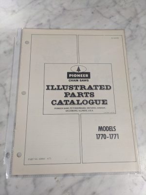 Pioneer Chain Saws Service Parts Manual Catalog List Model 1770-1771 430064