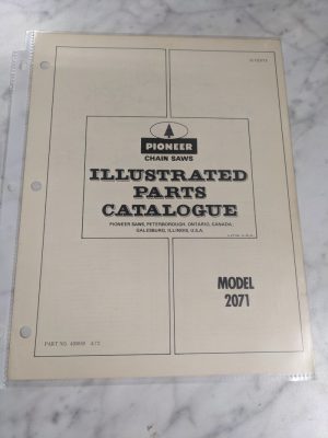 Pioneer Chain Saws Service Parts Manual Catalog List Model 2071 1972 430059
