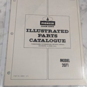Pioneer Chainsaws Service Parts Manual Catalog List Model 2071 1972 430059