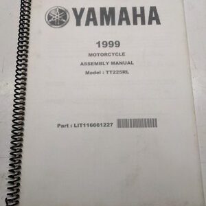 Yamaha Assembly Manual Oem Motorcycle Tt225Rl 1999 Lit116661227 Dealer Prep