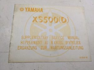 Yamaha Supplementary Service Manual Xs500(D) 1977 Fr Ger Oem 1J3-28197-80 Dealer