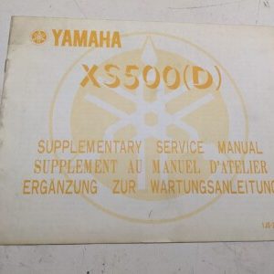 Yamaha Supplementary Service Manual Xs500(D) 1977 Fr Ger Oem 1J3-28197-80 Dealer