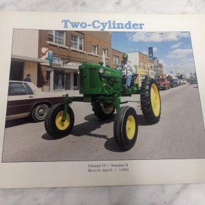 Two-Cylinder Club Magazine John Deere Tractors Volume Vi Number Ii March 1993